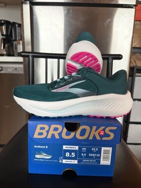Brooks Anthem 8 Running Shoes in Atlantic Deep/Skyway/Pink